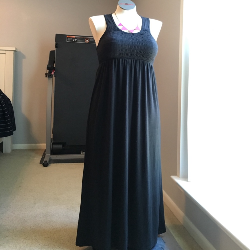 Black Racer Back Maxi Dress