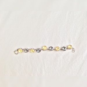 Cute silver and gold gem bracelet