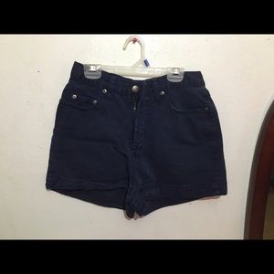 Navy blue jean shorts