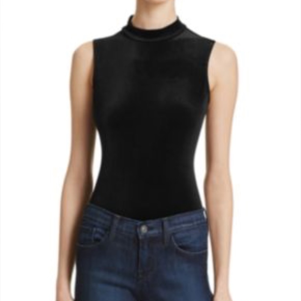 Guess Black Velvet Bodysuit size S