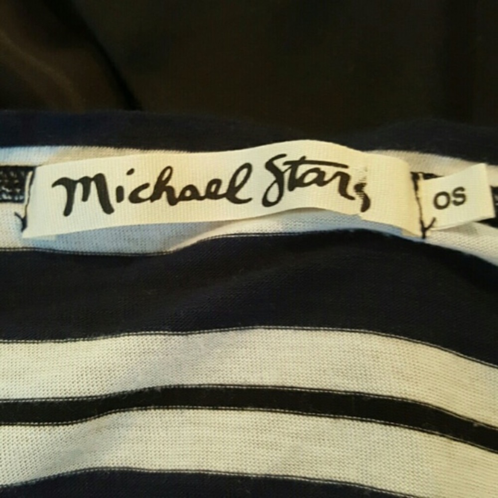 Michael Stars Navy and White Striped Shirt - OSFM - Picture 2 of 3