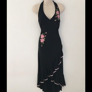 Beautiful vintage-style black halter dress, size S