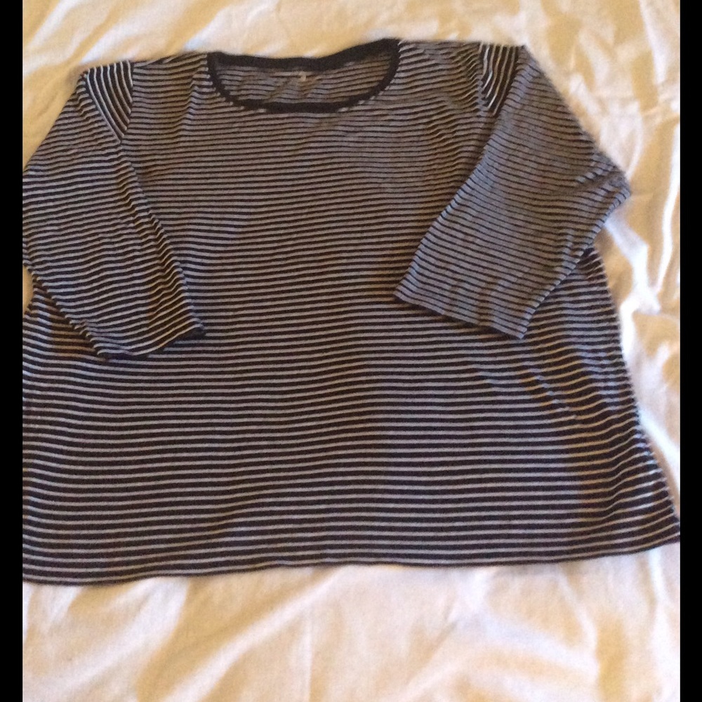 Black and White Striped Top