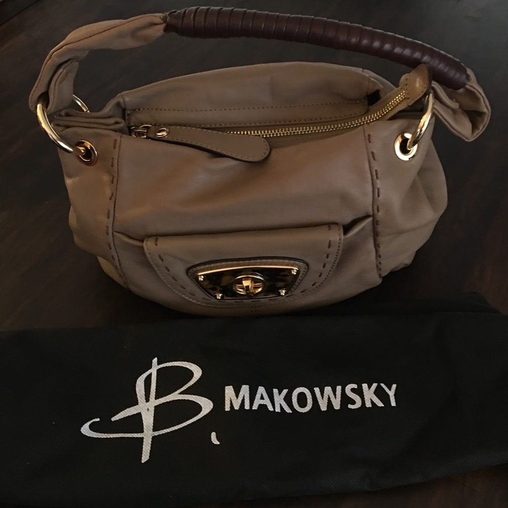 B Makowsky Purse NEW tan