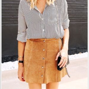 brown suede skirt