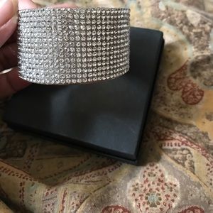 Rhinestone choker bracelet