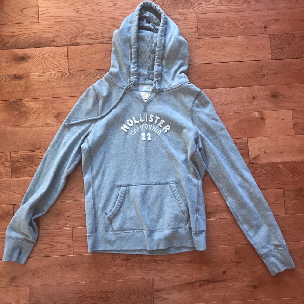 Gray Hollister hoodie w/ off white logo