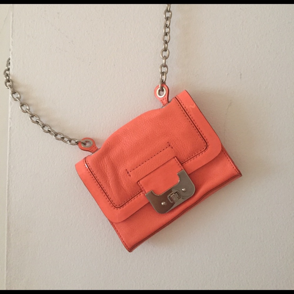 DVF Mini Harper leather combo bag in orange