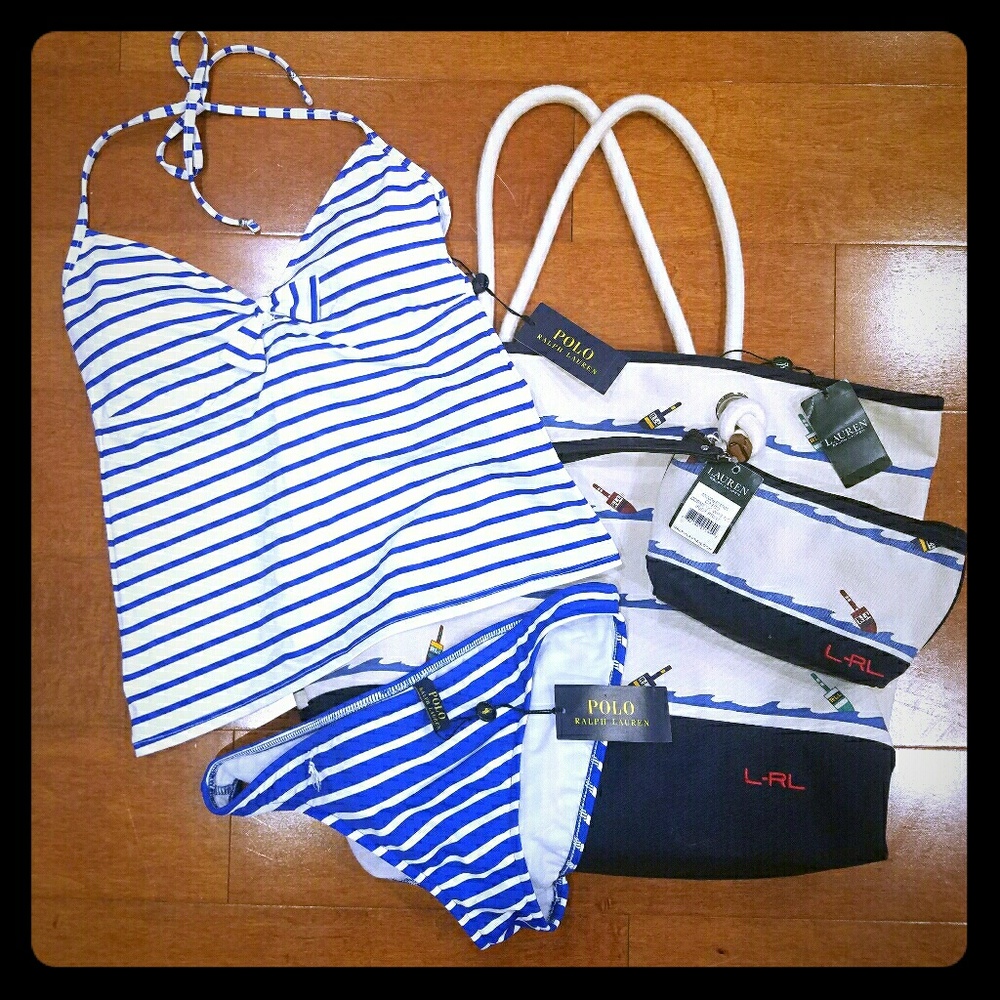 Lauren Ralph Lauren 2 Piece Tankini Bathing Suit