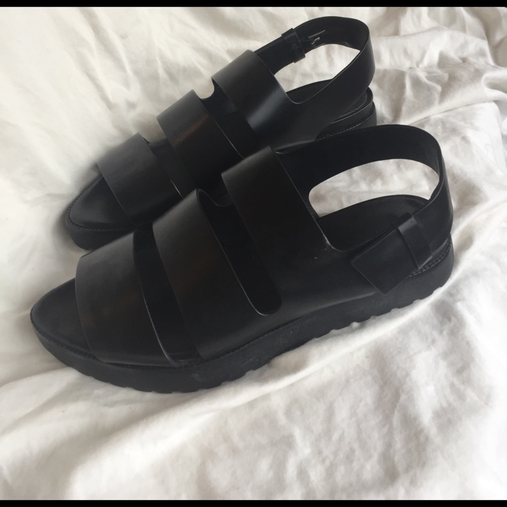 Alexander Wang Alisha flat black sandal size 38