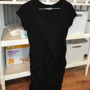 Black Short Sleeve Maternity Dress
