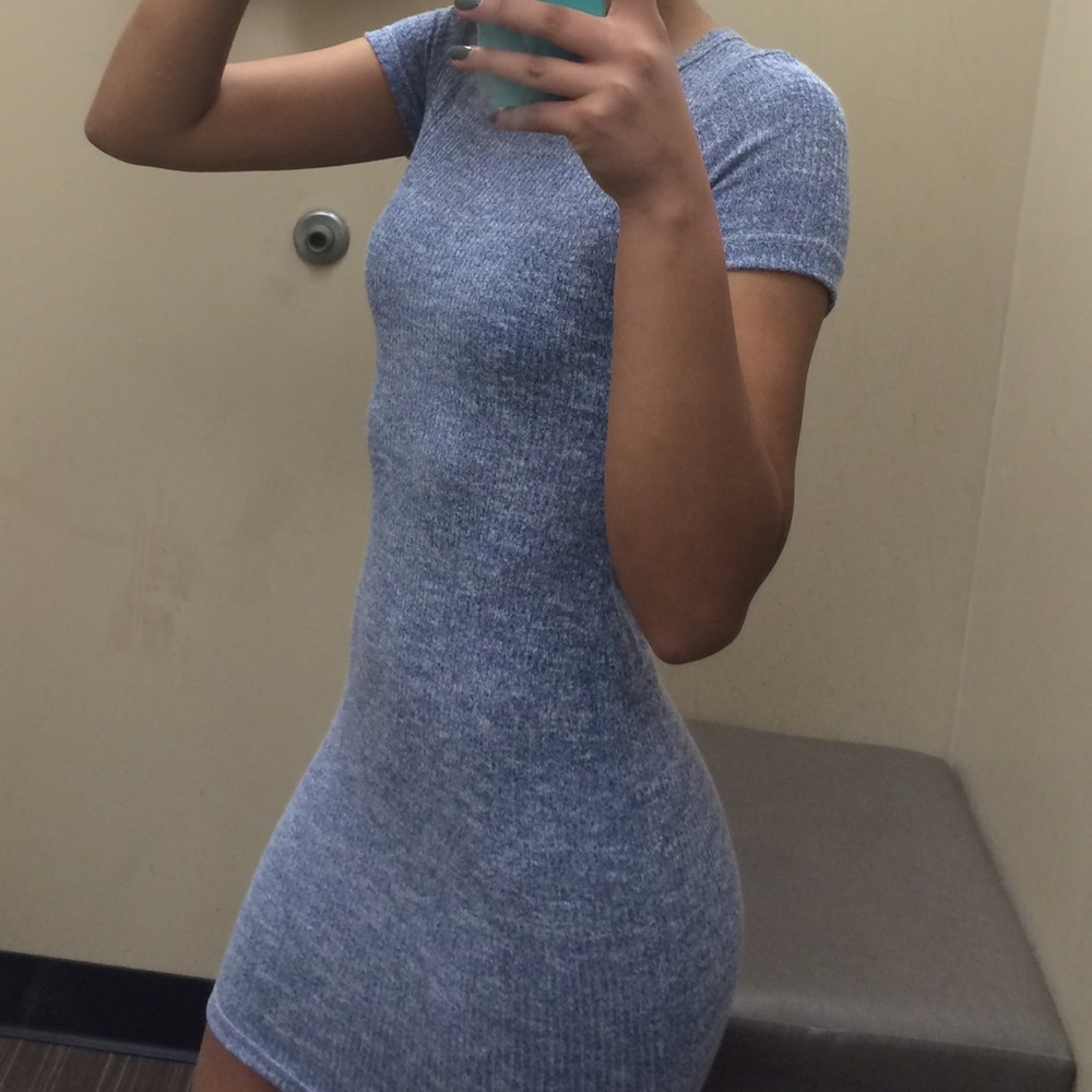 Baby blue mini dress
