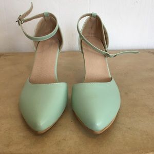 Mint (Seafoam) Green Closed Toe Heels