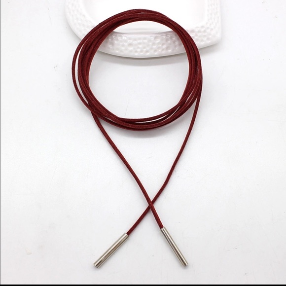 Vegan Wine red string choker - Picture 2 of 2