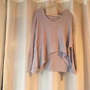 Free people lavender size small thermal shirt