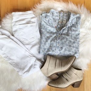 ANTHROPOLOGIE "holding horses ikat button down"