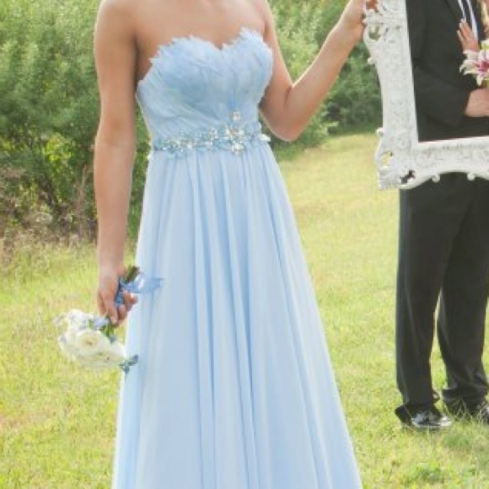 Light Blue prom gown size 2