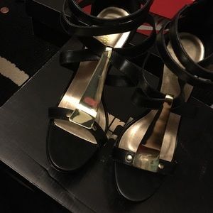 Black and gold Charlotte Russe heels