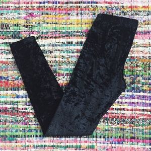 Black Velvet Leggings