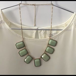 Mint statement necklace