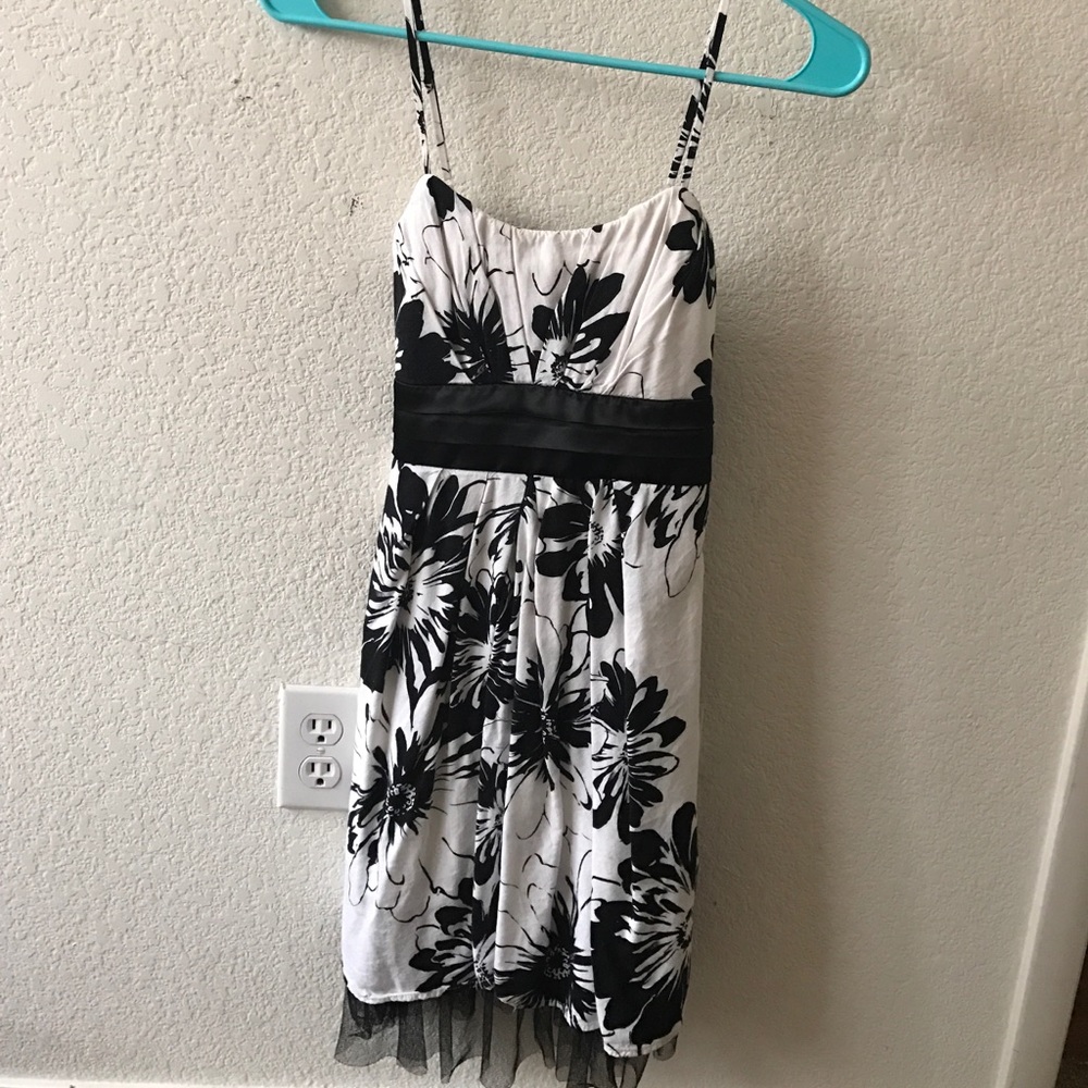 White and black dress