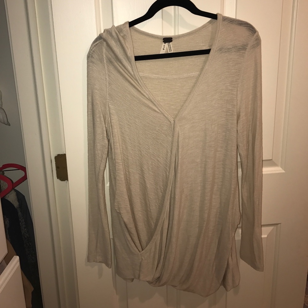 Cream free people tunic