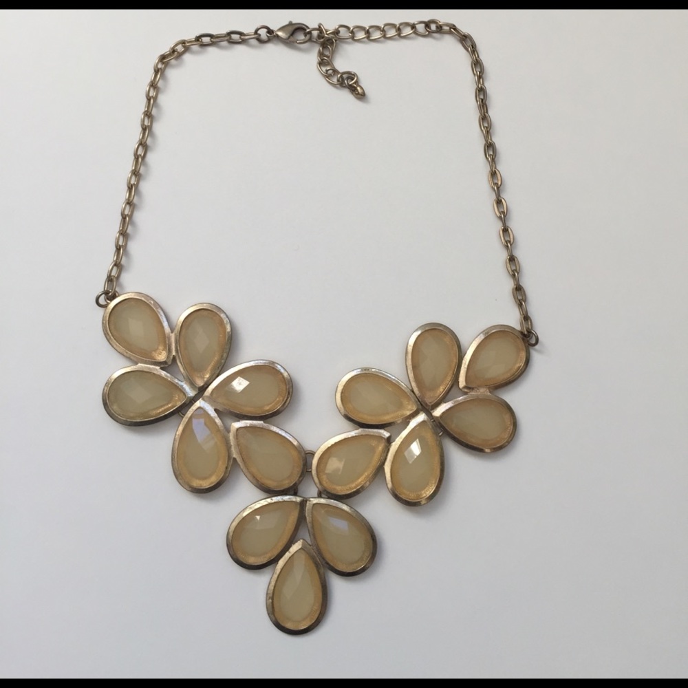Nude statement necklace