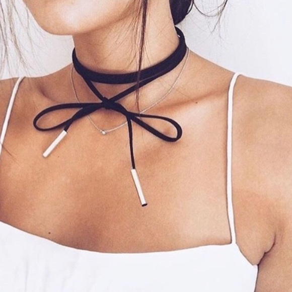 🌿 Wrap Suede Bow Choker - Picture 4 of 4
