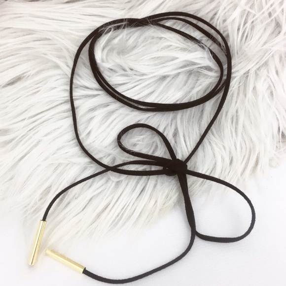 🌿 Wrap Suede Bow Choker - Picture 2 of 4