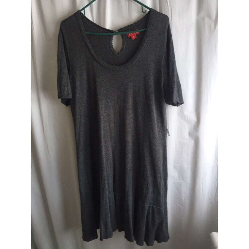 ELLE Gray Above Knee Sweater Dress XL X Large