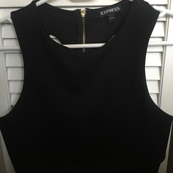 Express Black Crop Top - Picture 3 of 4
