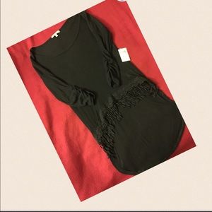 Charlotte Russe high low fringe top NWT size S