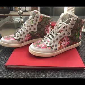 Gucci Blooms studded high top sneakers