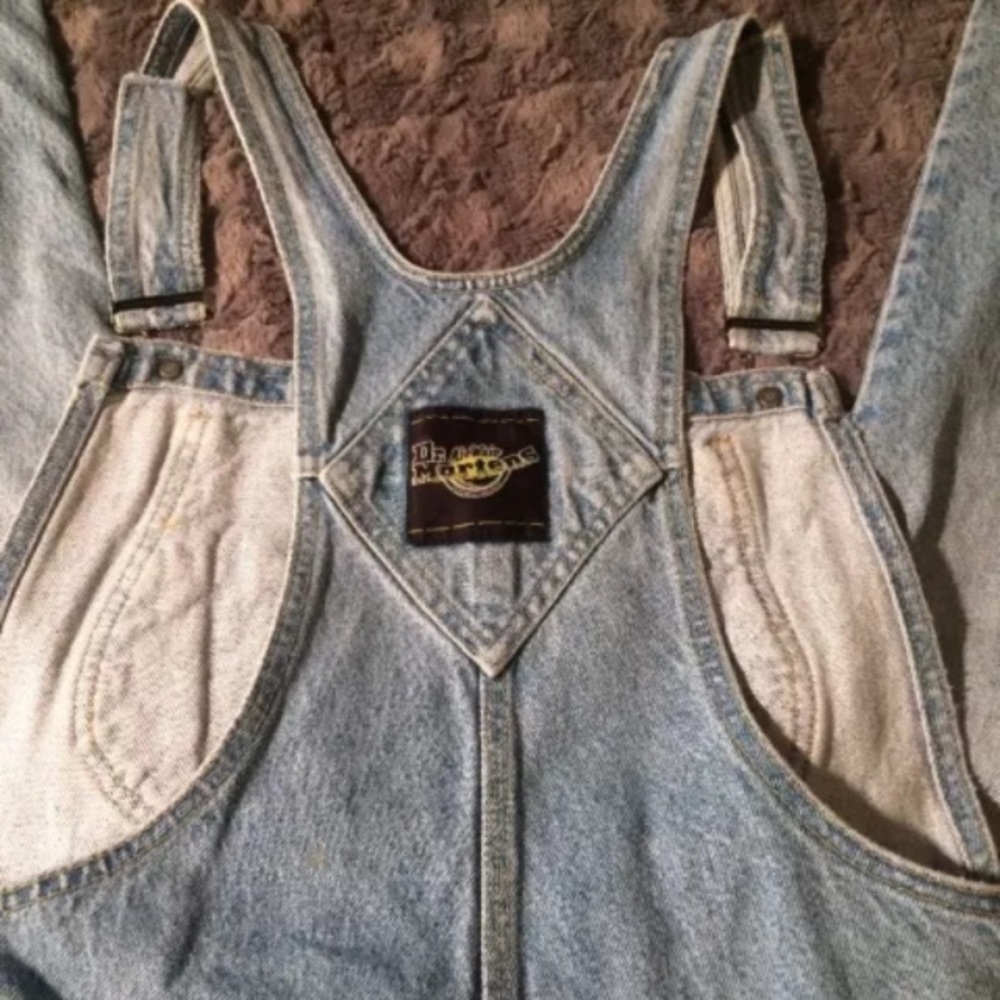 Vintage Dr Marten 90's Light Wash Overalls Size L