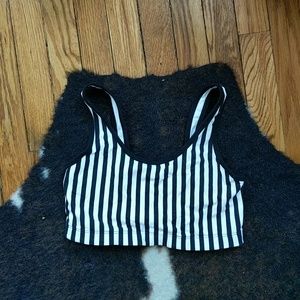 Victoria's Secret Pink Striped Sports Bra