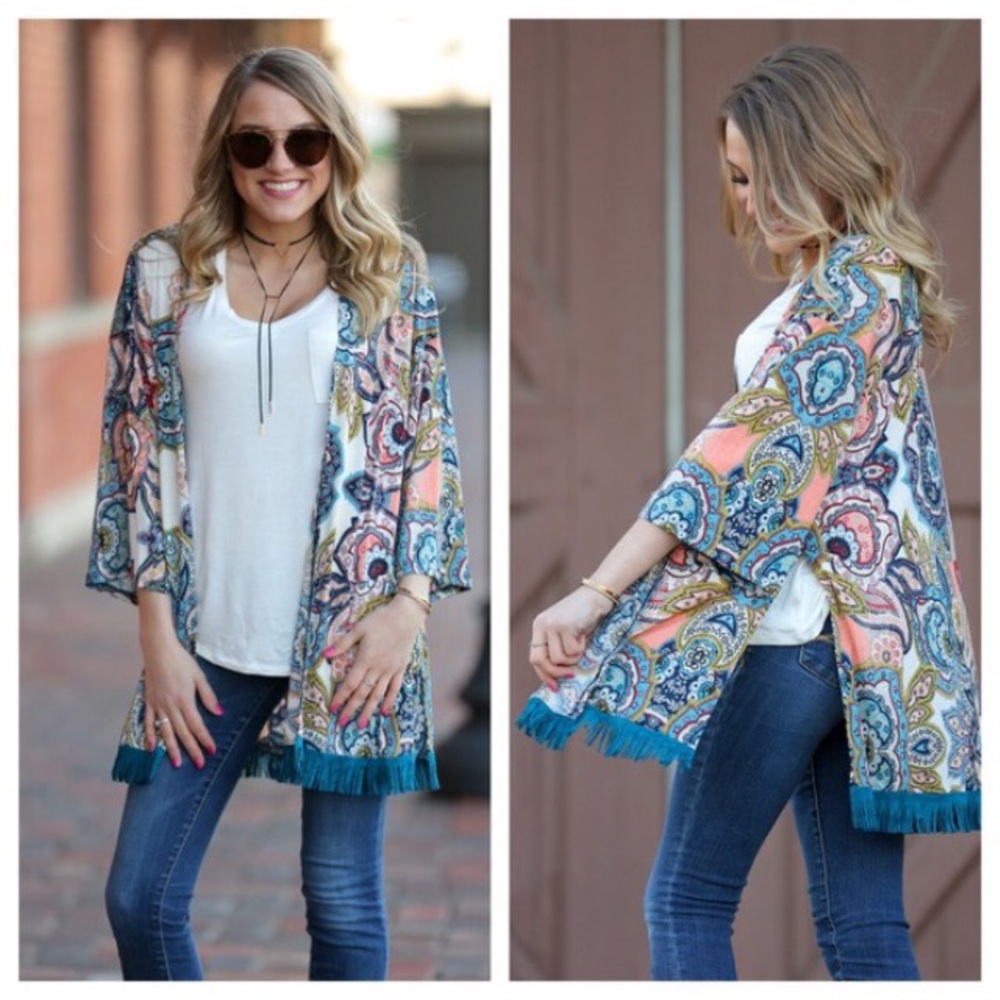 XX SOLD OUT XX Moroccan Chic Fringed Kimono
