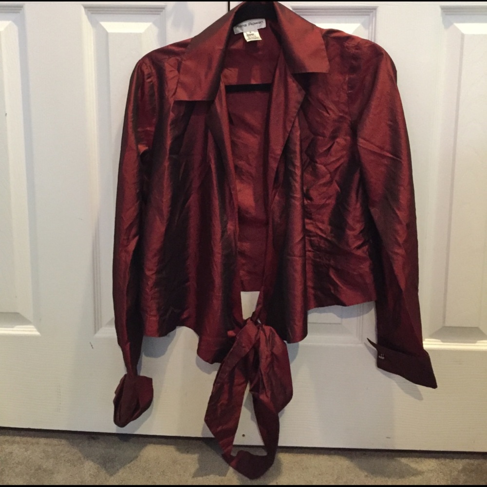 Metallic red blazer