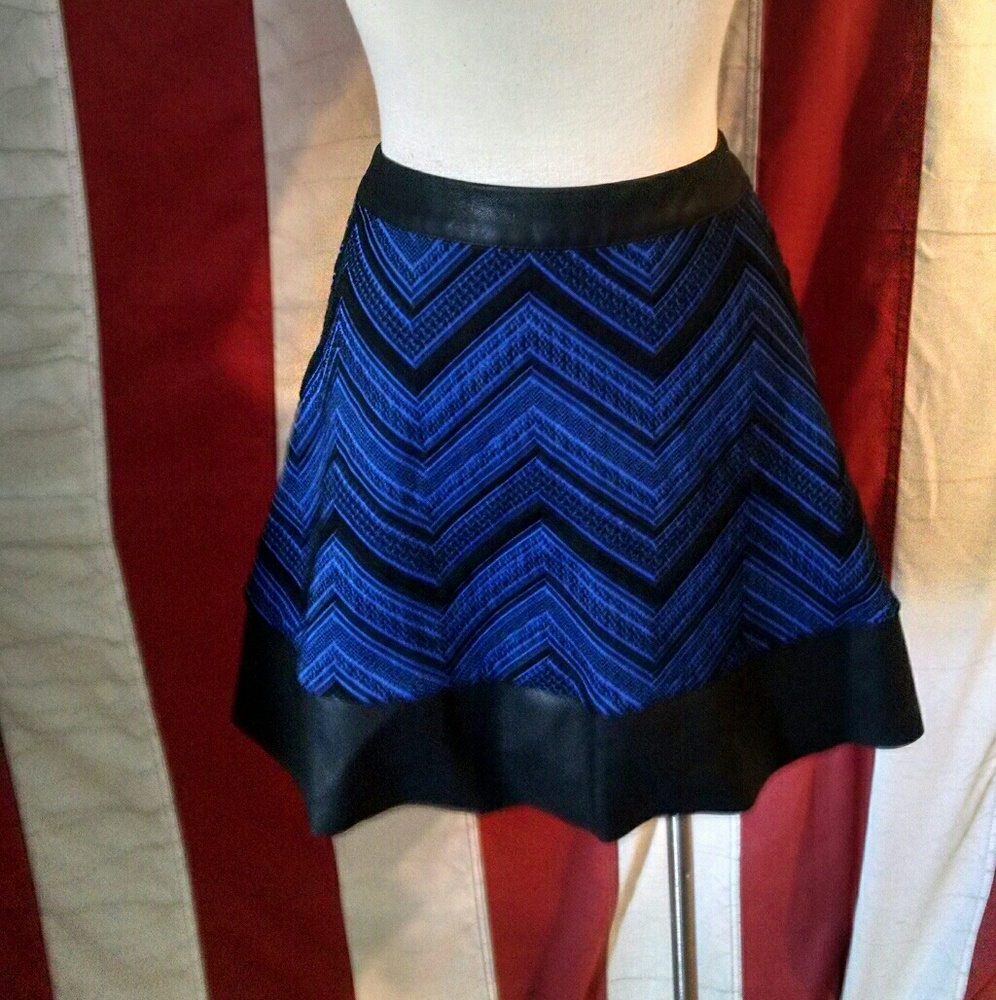 Cobalt blue  and black skirt