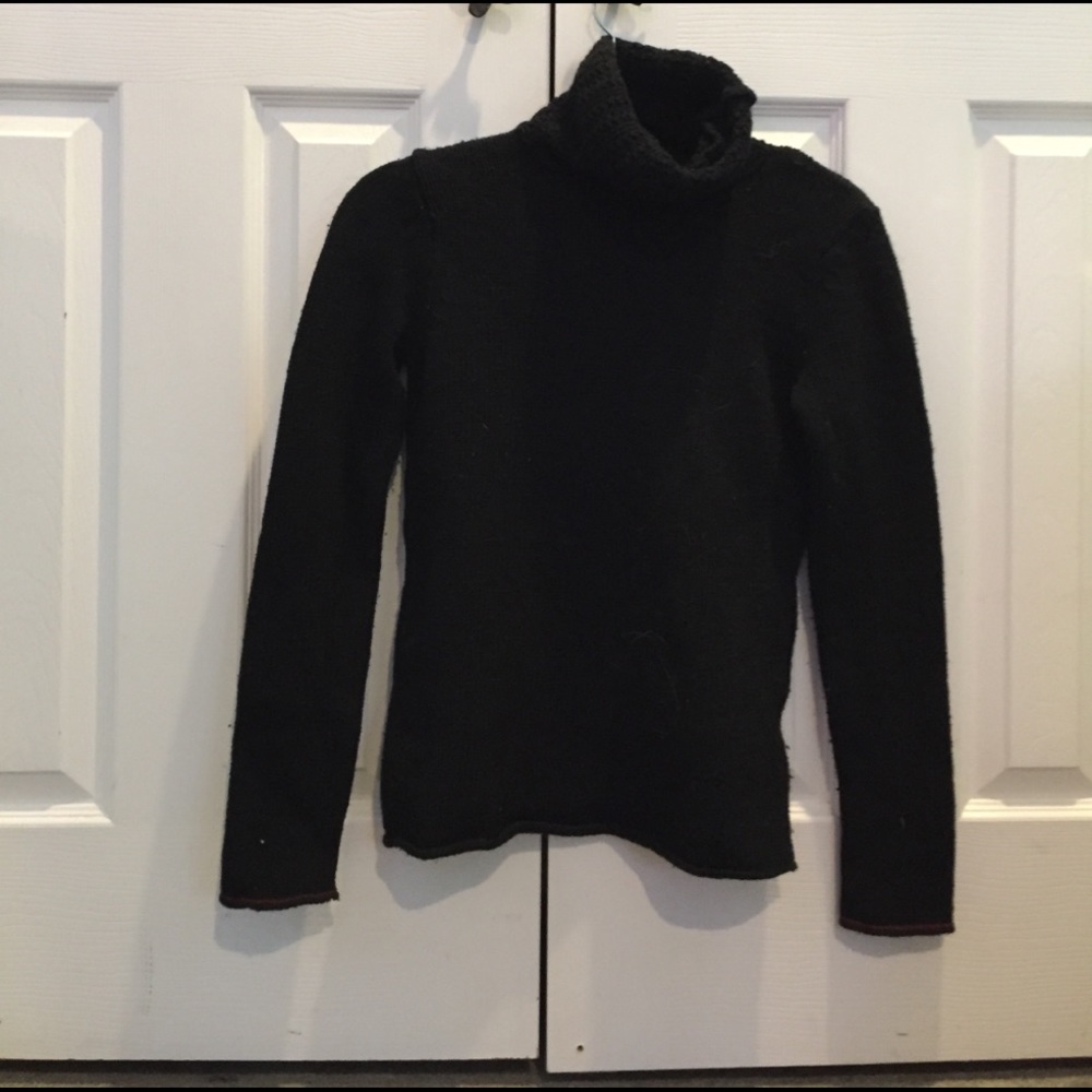 Black turtle neck sweater