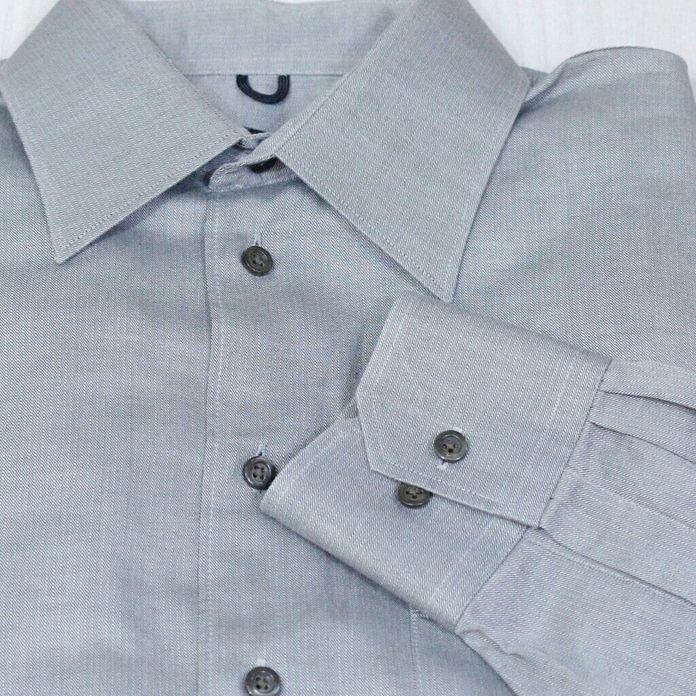 Kenneth Cole NY Grey Dress Shirt Neck 16