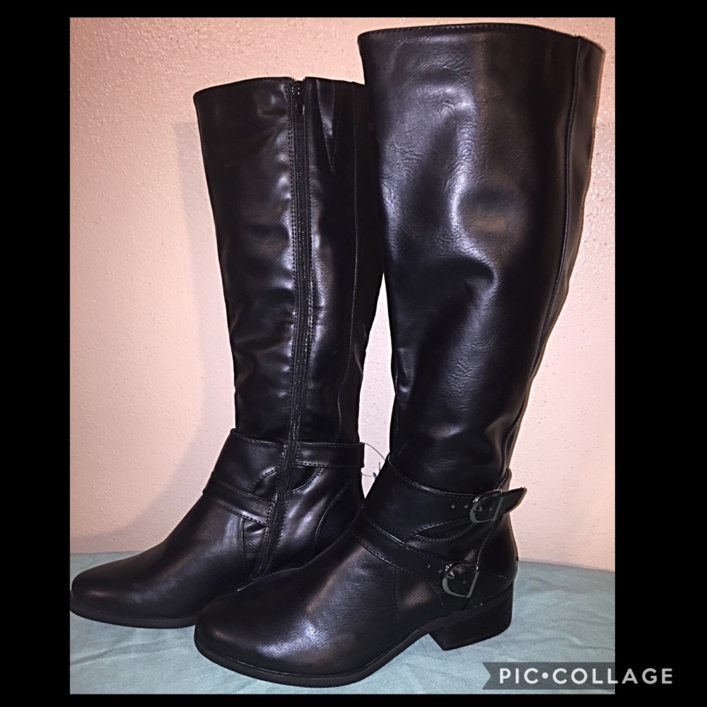 Tall black boots