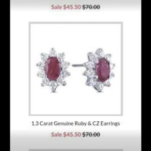 Beautiful ruby earrings