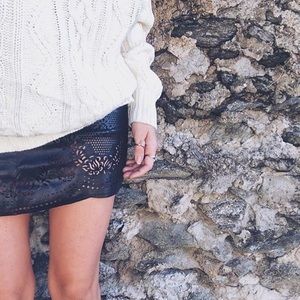 Liberty London stretch leather mini skirt