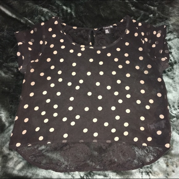 Polka dot lace top - Picture 1 of 4