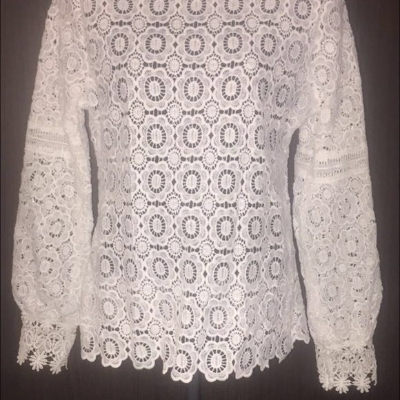 Black Lace blouse gal meets glam like Selfportrait - Picture 3 of 4