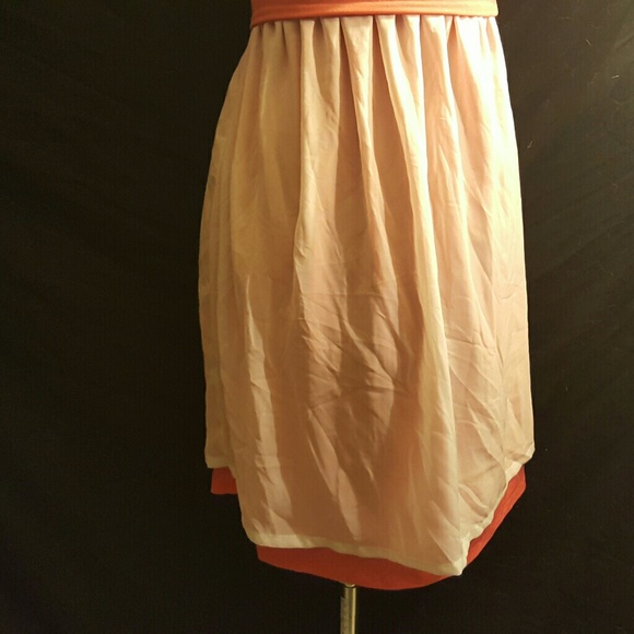 Setin Tangerine Dress White Apron/Overlay Small - Picture 3 of 6