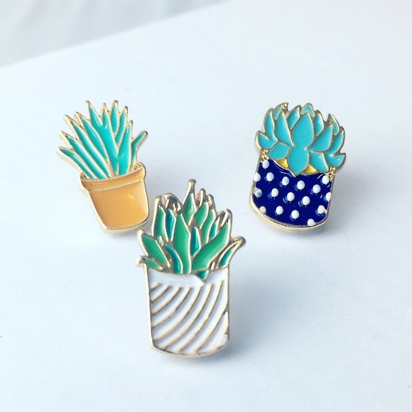 Succulents Catcus Cacti Pin Set - Picture 2 of 2