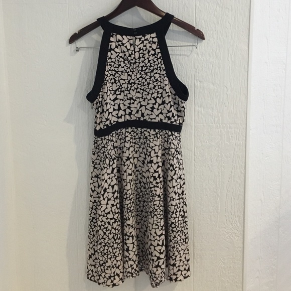 ELLE Black & Cream Heart Print Dress 💟 - Picture 2 of 7
