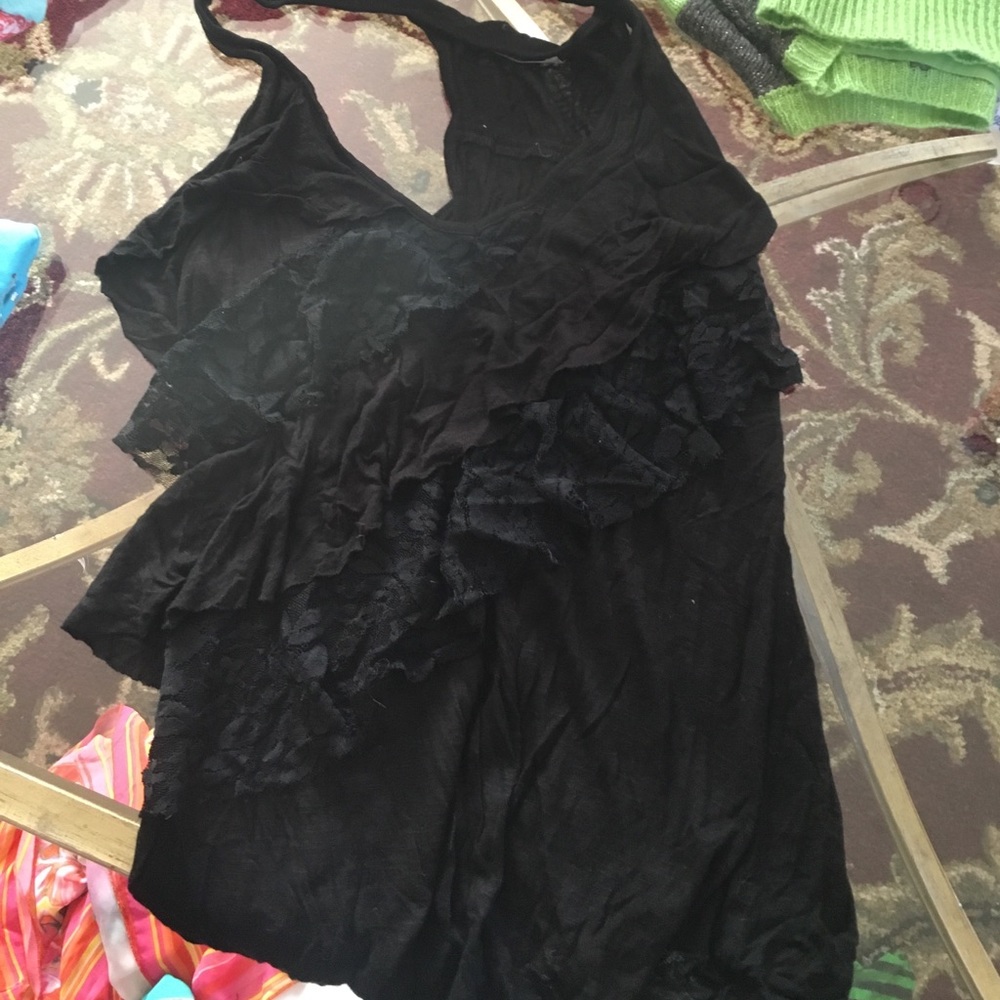 Black racer back tank