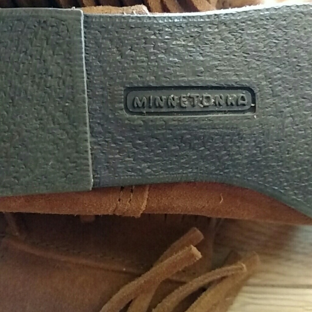 Fringed suede boots calf length